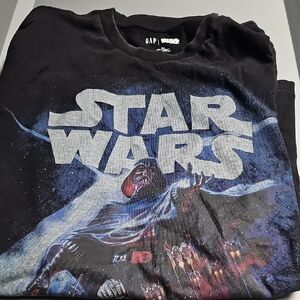 Gap Star Wars Colaboration Black T-Shirt Size Xl Nwt